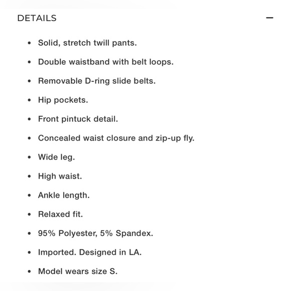 NWT Promesa Move the Needle Double Belted Wide-Leg Pants - Picture 5 of 6